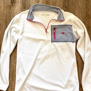 Southern Marsh White Quarter Zip Jacket